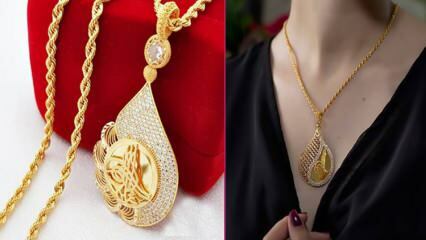 Les plus beaux modèles de collier en or monogramme Prix 2021 collier en or avec Tugra 