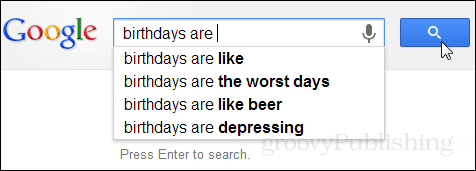 Ce que Google pense des anniversaires
