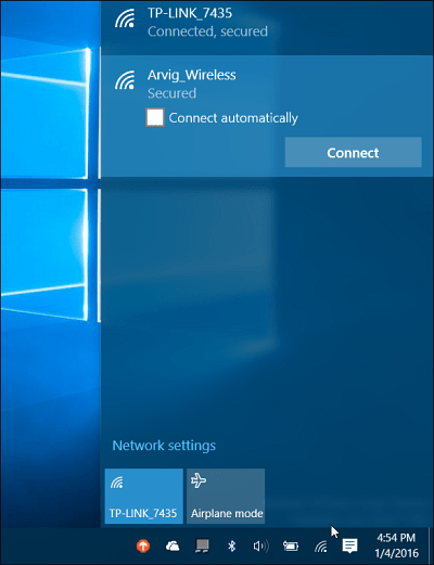 Réseau Windows 10