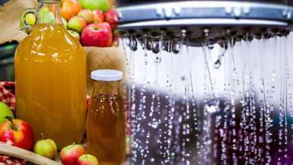 Quels sont les bienfaits du jus de vinaigre de cidre de pomme? Que se passe-t-il si vous ajoutez du vinaigre de cidre de pomme à l'eau de votre douche?