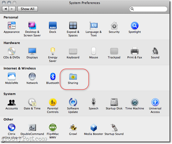 Partage de fichiers et de dossiers OS X - Windows 7