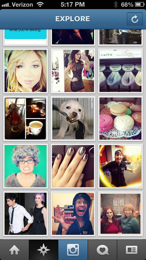 instagram explorer la page