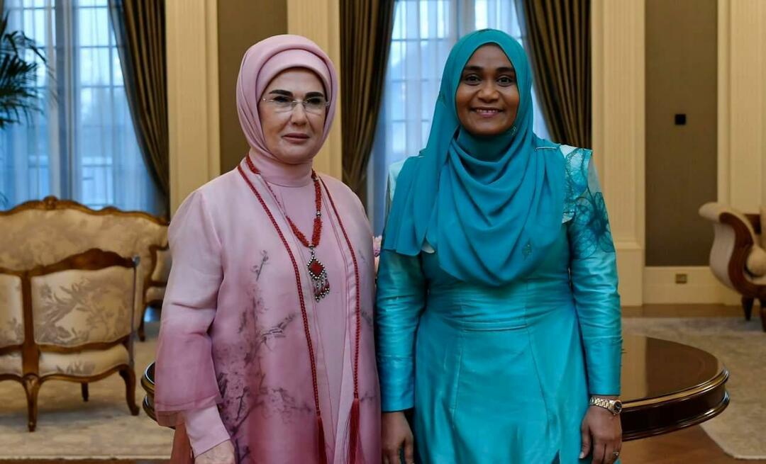 La Première Dame Erdoğan a rencontré Sajidha Mohamed, épouse du président des Maldives Muizzu