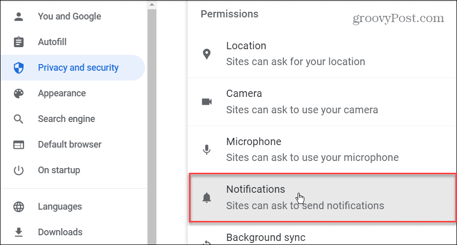 Arrêter les notifications dans Google Chrome