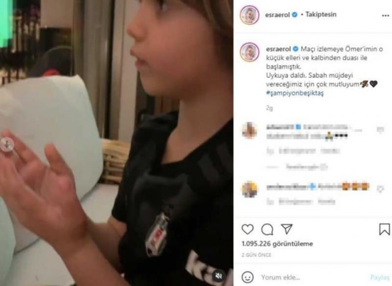 Une surprise pour Esra Erol, l'un des footballeurs champions de Beşiktaş!