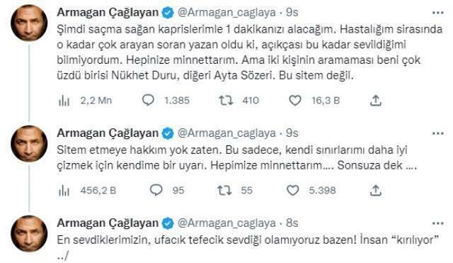 Armağan Çağlayan a reproché deux noms célèbres
