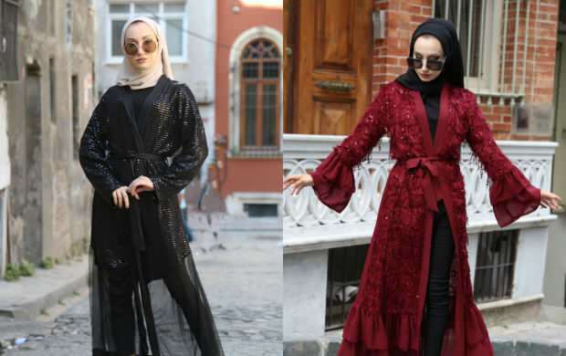 modèles d'abaya à paillettes