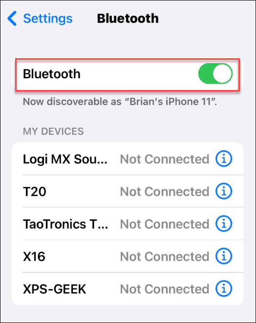 Bluetooth partager un mot de passe Wi-Fi sur iPhone