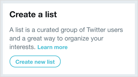 Cliquez sur Créer une nouvelle liste, puis sélectionnez les utilisateurs que vous souhaitez ajouter à votre liste Twitter.