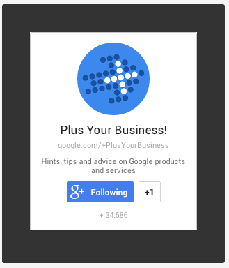 badge de site Web google +
