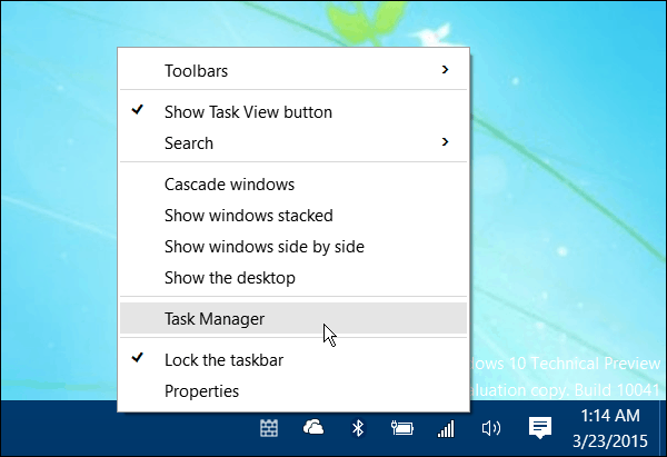 Ouvrez le Gestionnaire des tâches Windows 10