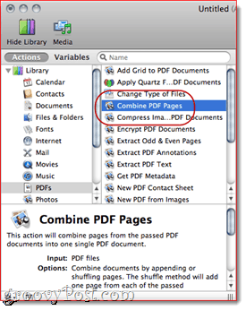 Combinez des PDF à l'aide d'Automator sous Mac OS X