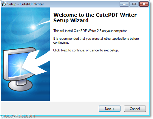 comment installer cutePDF dans Windows 7