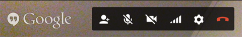 Image du panneau de configuration supérieur de google + hangouts