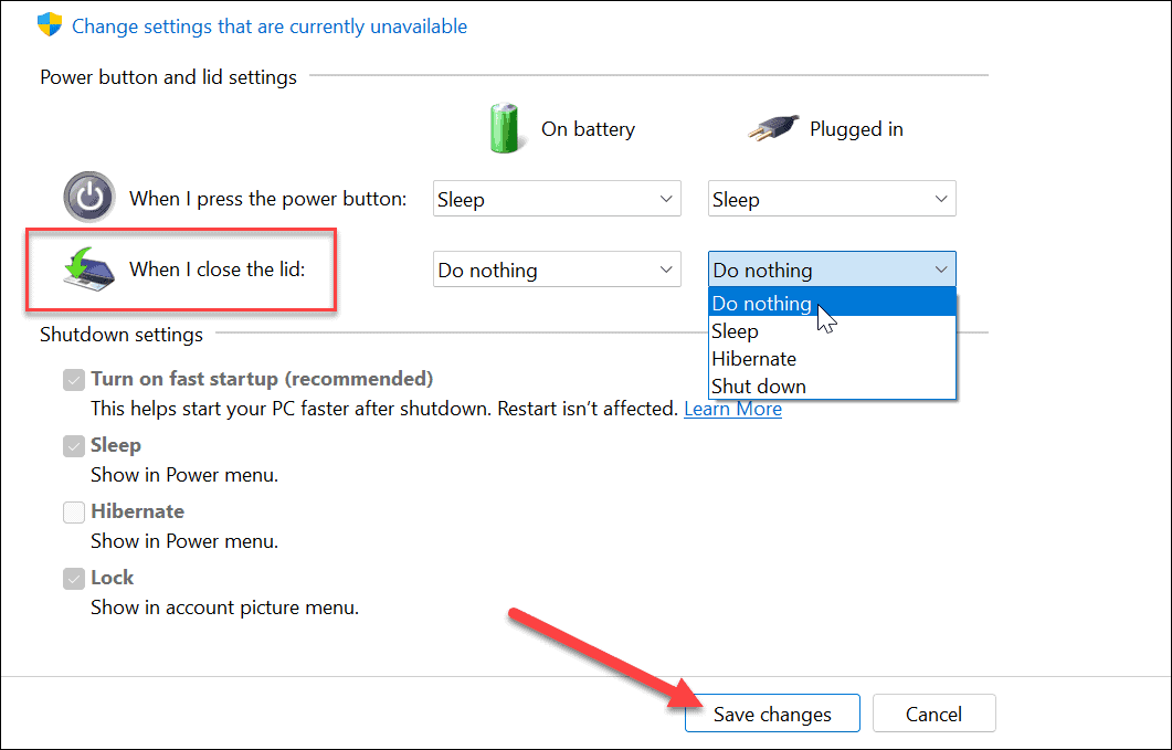 fermez un ordinateur portable et utilisez un moniteur sous Windows 