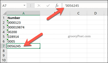 Ajout d'une apostrophe principale dans Excel