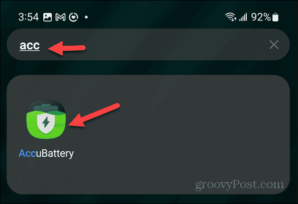 lancer la batterie Android