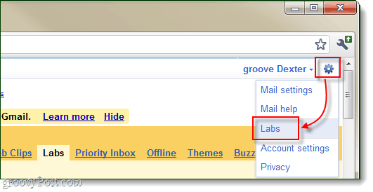 laboratoires de paramètres de gmail