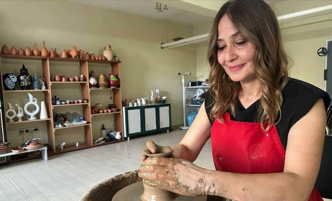 La femme qui s'intéresse à la poterie a ouvert un atelier avec le soutien de KOSGEB !