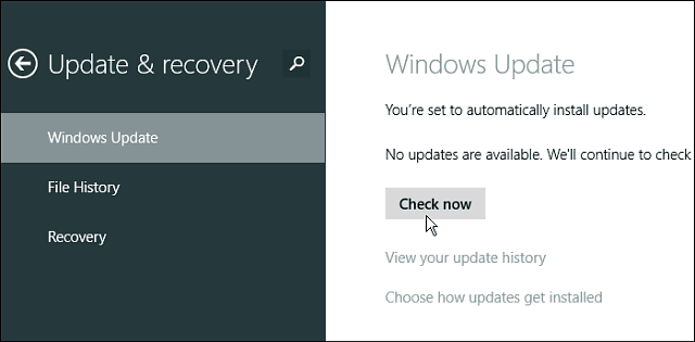 Comment gérer les mises à jour dans Windows 8.1