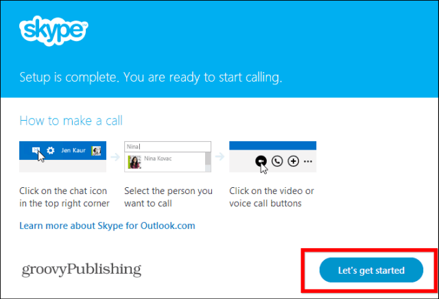 Le plugin installé Skype HD Outlook démarre