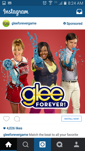 Glee ad instagram