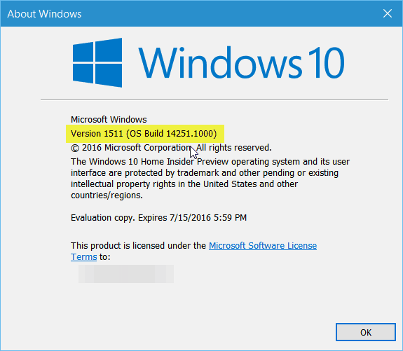 Windows 10 Redstone Preview Build 14251 disponible pour les initiés