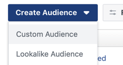 Configuration de l'audience du cadre des entonnoirs publicitaires Facebook.