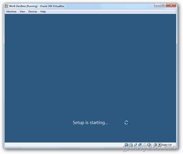 La configuration de VirtualBox Windows 8 démarre
