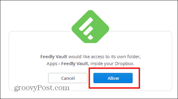 Feedly beta dropbox vault permet à db