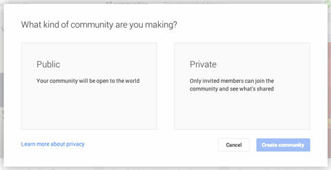 définir qui peut rejoindre votre communauté google plus