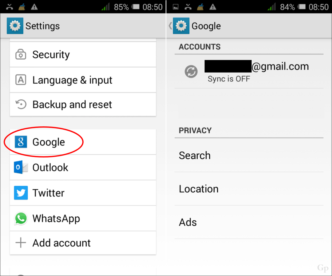 Supprimer ou modifier des comptes Google sur un appareil Android