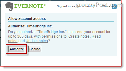 Evernote Plus TimeBridge