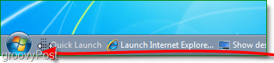 faites glisser le lancement rapide de la barre des tâches vers le menu Démarrer dans Windows 7