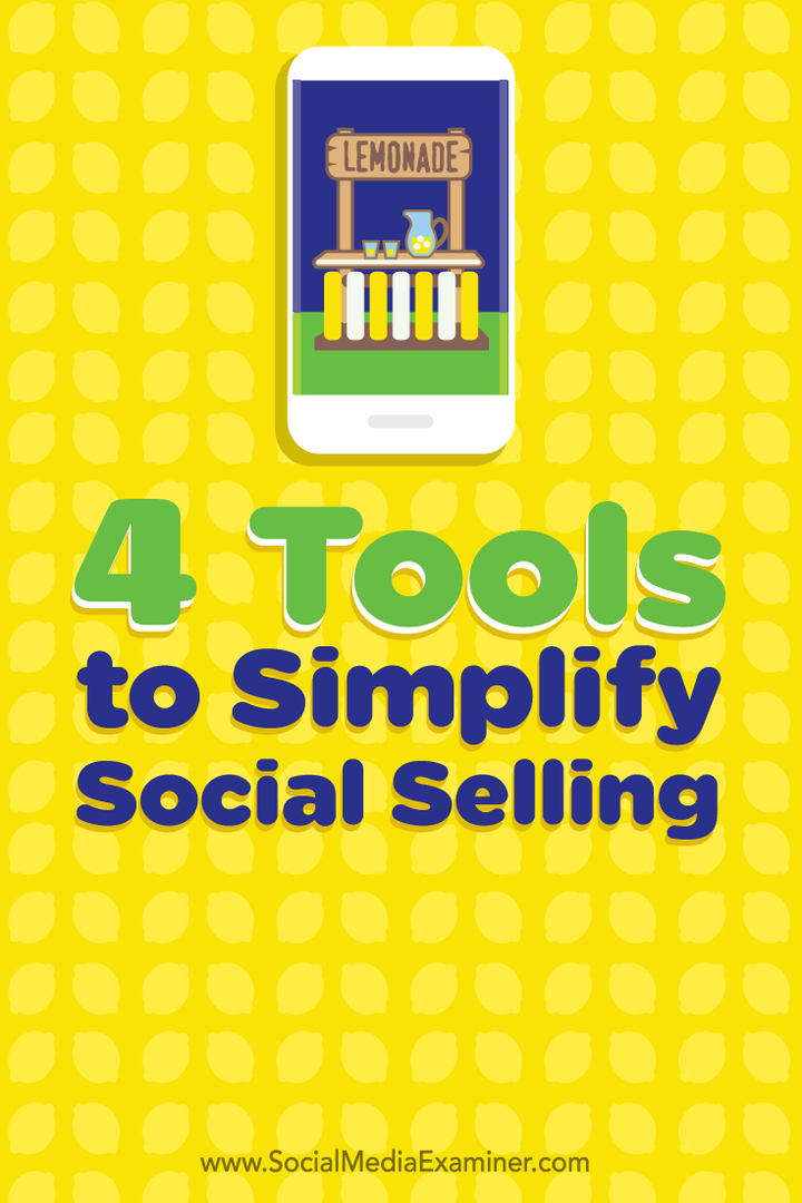 quatre outils pour simplifier le social selling