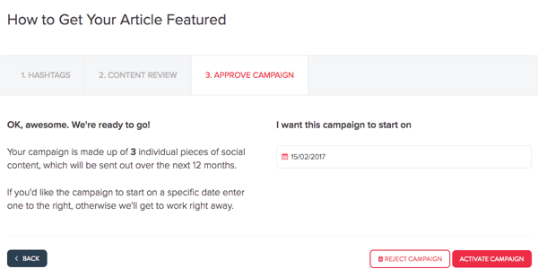 MissingLettr.com s'occupe de promouvoir votre article de blog pendant 12 mois.