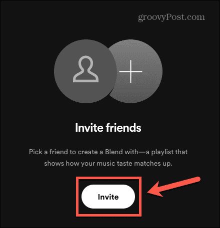 bouton d'invitation spotify