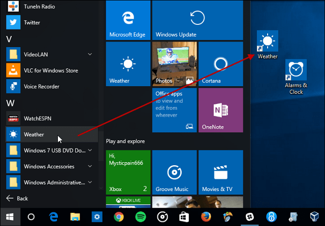 Astuce Windows 10: créer des raccourcis sur le bureau pour Universal Apps
