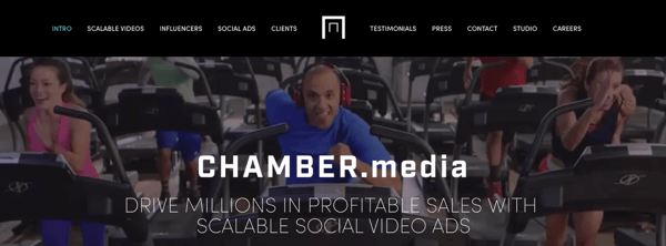 Chamber Media crée des publicités vidéo sociales évolutives.