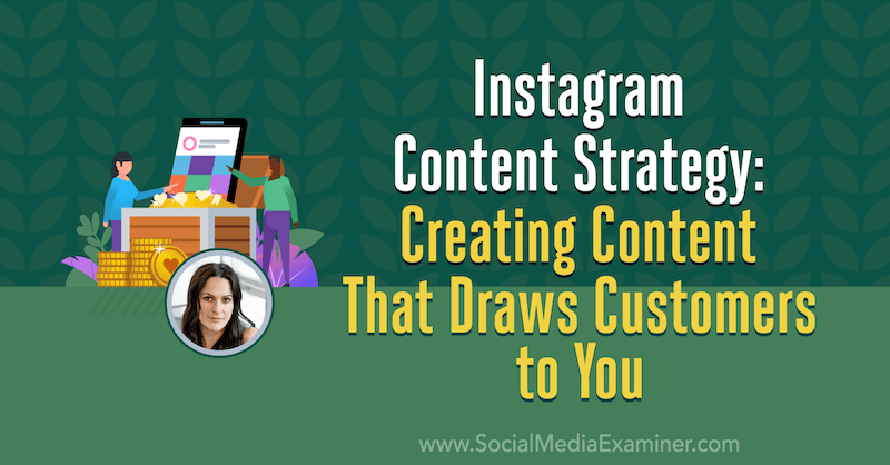 Stratégie de contenu Instagram: créer du contenu qui attire les clients vers vous avec des informations d'Alex Tooby sur le podcast marketing des médias sociaux.