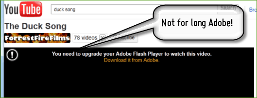 Regardez YouTube sans installer Adobe Flash Player
