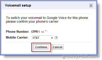 Capture d'écran - Activer Google Voice sur un numéro autre que Google