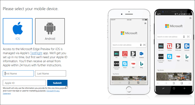 Le navigateur Web Microsoft Edge arrive sur iOS maintenant avec Android bientôt