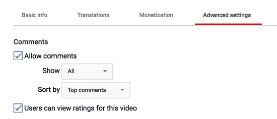 Vous pouvez également personnaliser la façon dont les commentaires apparaîtront sur votre chaîne YouTube si vous choisissez de les autoriser.