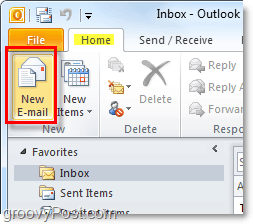 rédiger un nouvel e-mail Outlook 2010