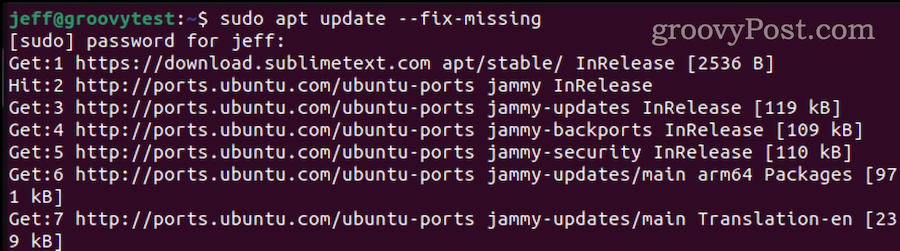 corriger les paquets manquants dans Ubuntu