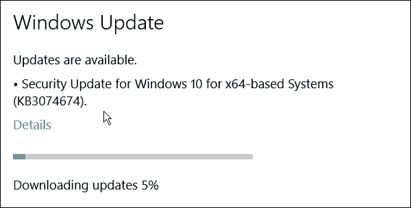 Windows 10 obtient un autre correctif cumulatif (KB3074674)