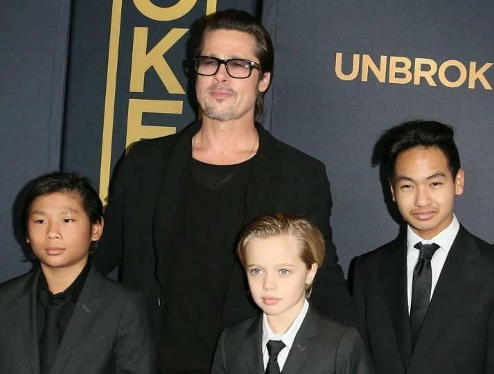Brad Pitt et ses enfants