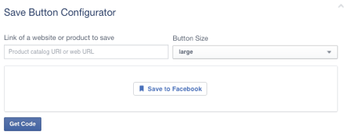 bouton Enregistrer facebook défini sur une URL vide