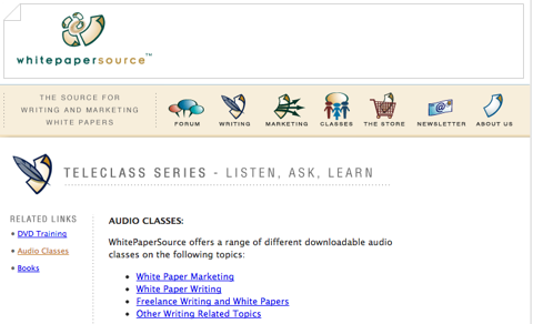 classes audio source du livre blanc